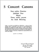 5 Concert Canons 2/3/4-Part choral sheet music cover